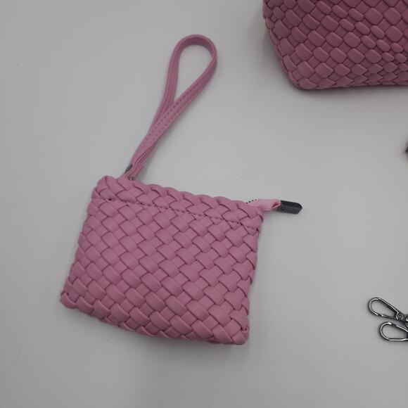 JINMANXUE Small Hand Woven Shoulder Crossbody Bag in Mauve - Picture 3 of 12